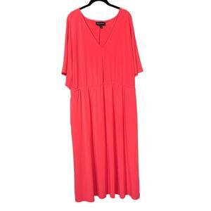 Lane Bryant Coral Casual Resort Jersey Maxi Dress - 18/20 - Women's Plus Size